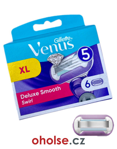 GILLETTE VENUS SWIRL náhradní dámské hlavice 6 žiletek *PĚT BŘITŮ*